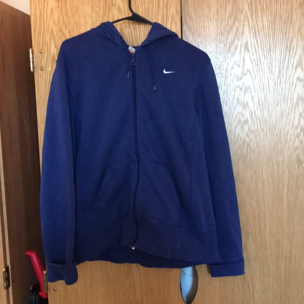 Blue Nike Zip up Sweatshirt Women L